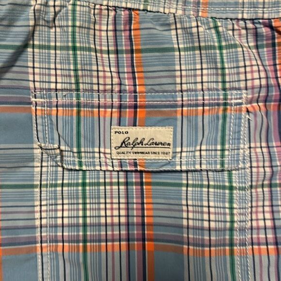 Ralph Lauren Plaid Swim Trunks - Picture 6 of 6